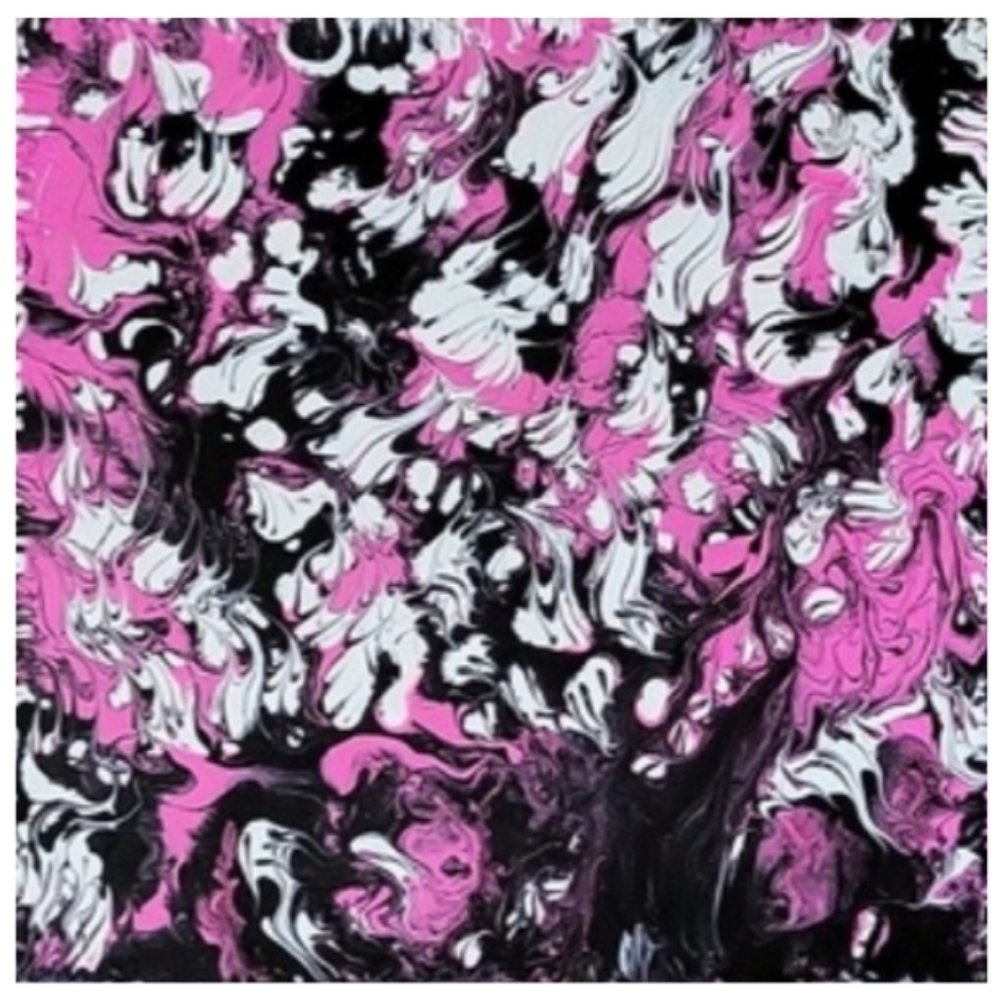 Hand Crafted Abstract Design 12x12 Inches Canvas Painting - Picture 2 of 4